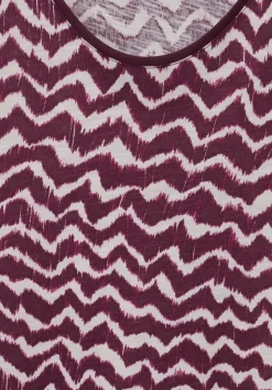 T-Shirt Mit Zick Zack Print