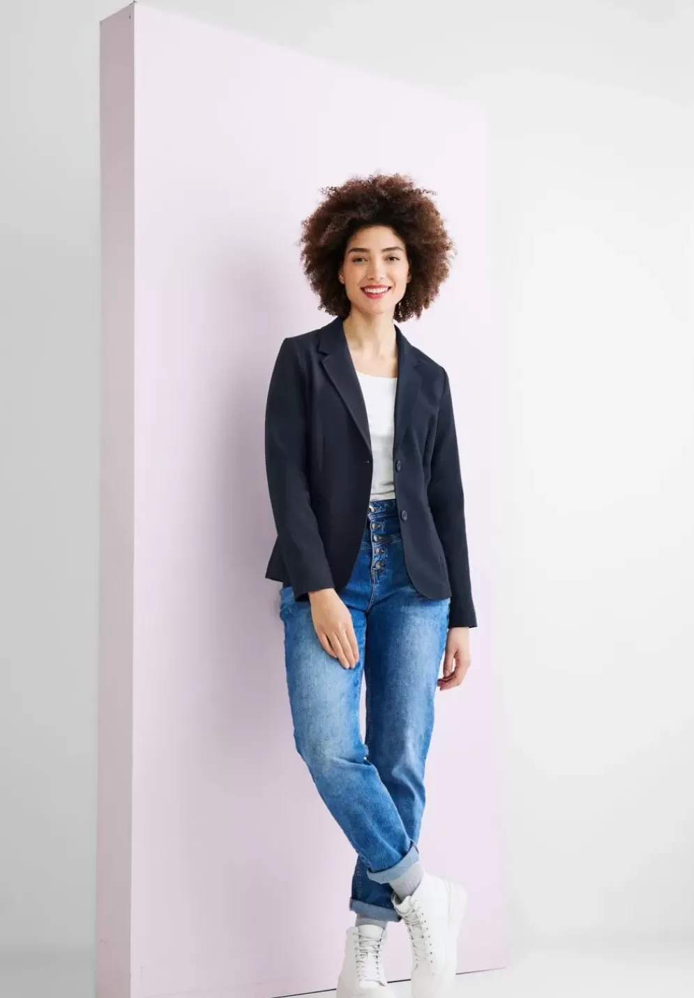 Twill Blazer In Unifarbe