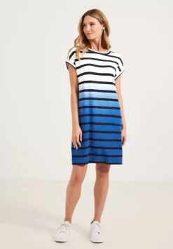 U-Boot Neck Streifenkleid