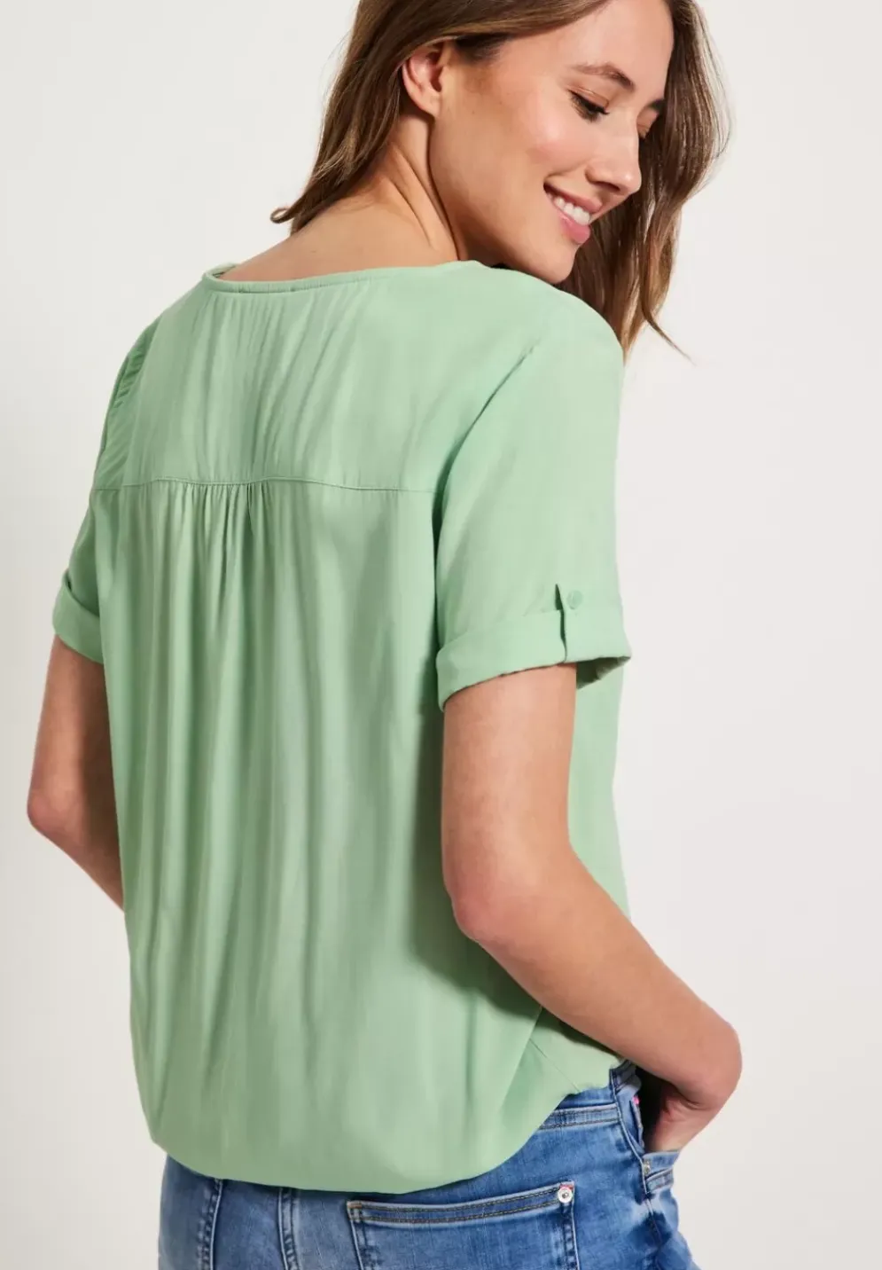 Unifarbene Basic Bluse