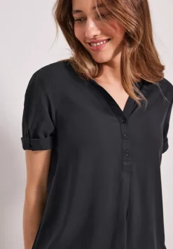 Unifarbene Basic Bluse