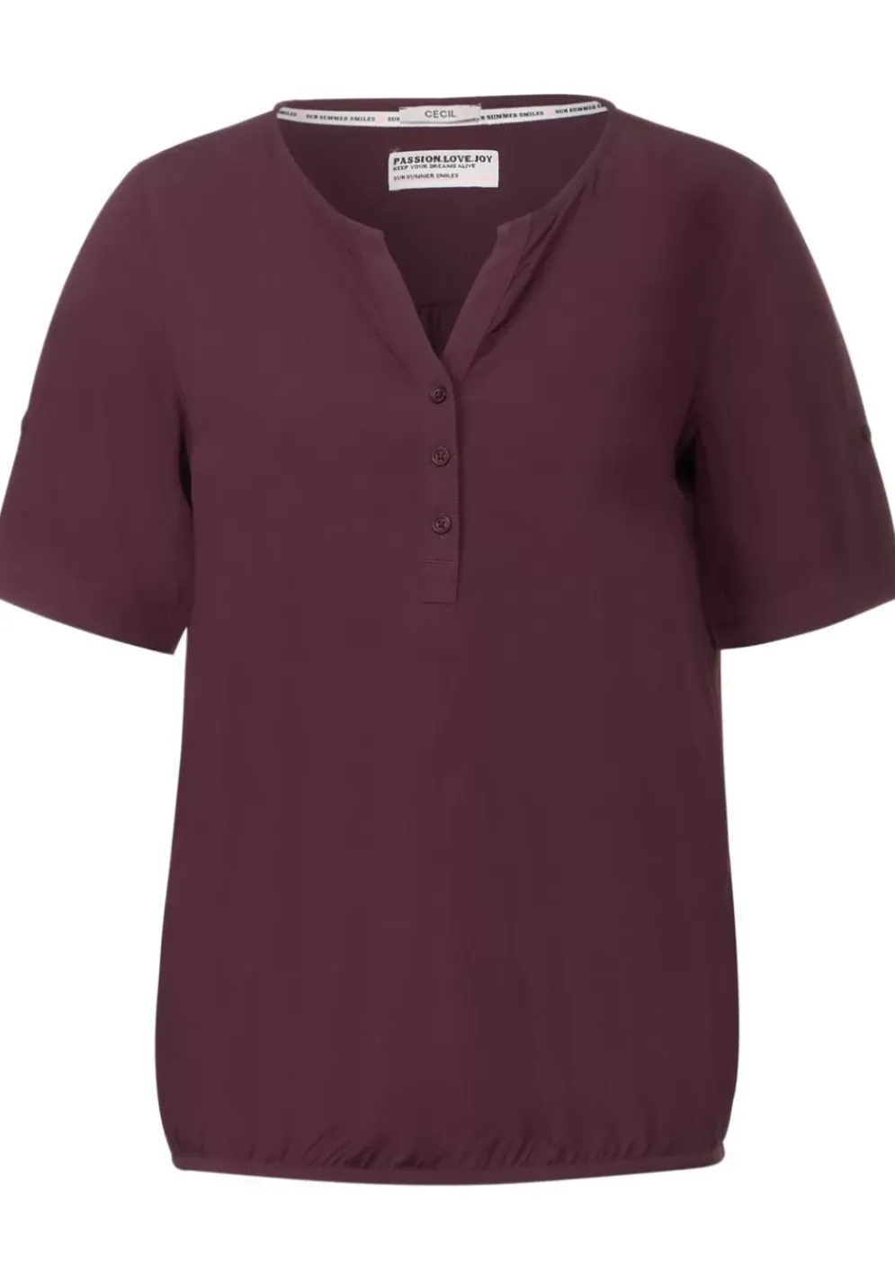 Unifarbene Basic Bluse