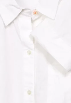Unifarbene Leinenmix Bluse
