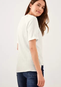 Unifarbene Struktur Bluse