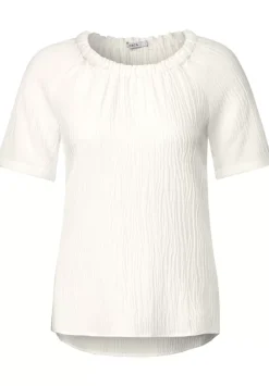 Unifarbene Struktur Bluse