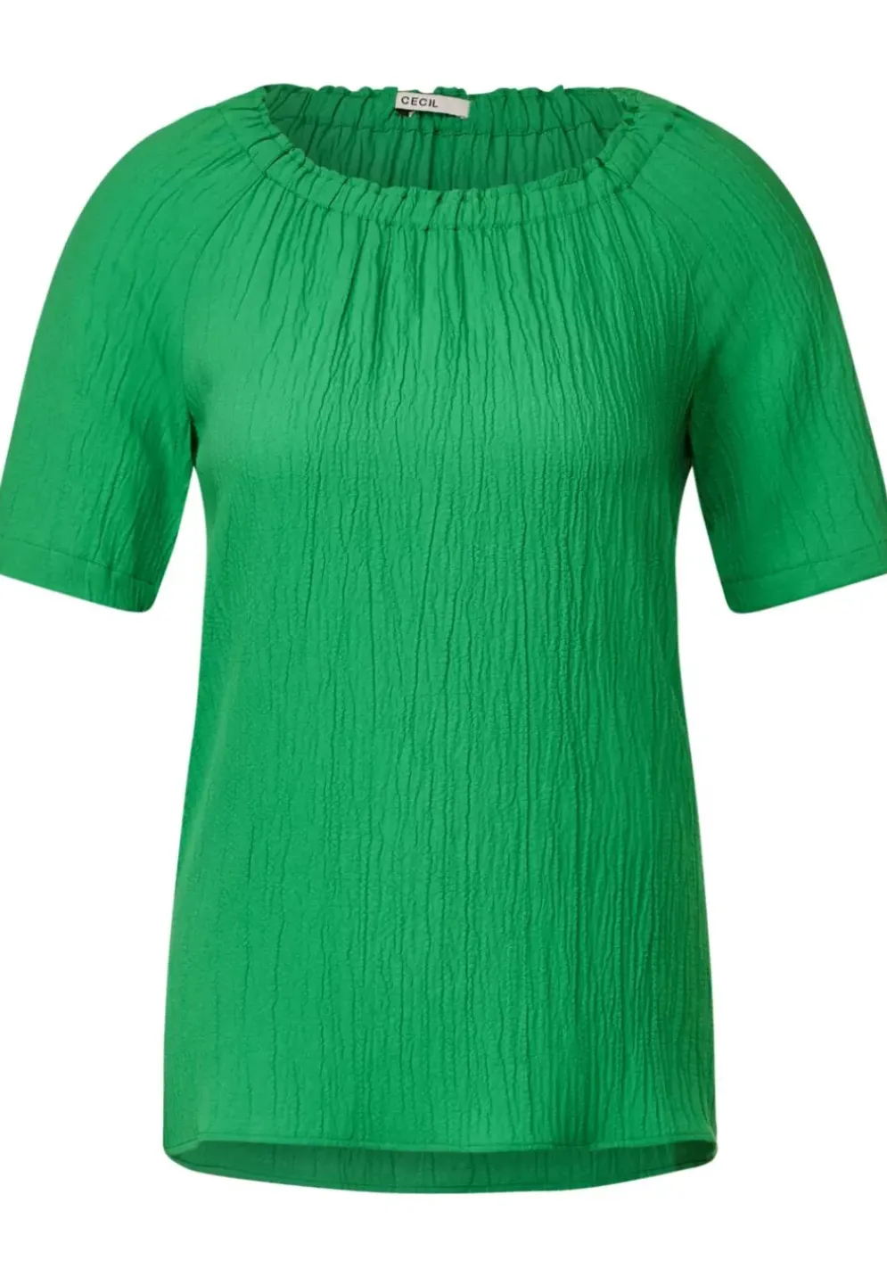 Unifarbene Struktur Bluse