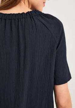 Unifarbene Struktur Bluse