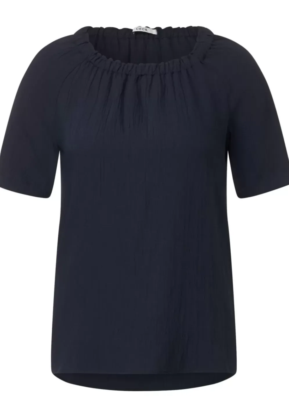 Unifarbene Struktur Bluse