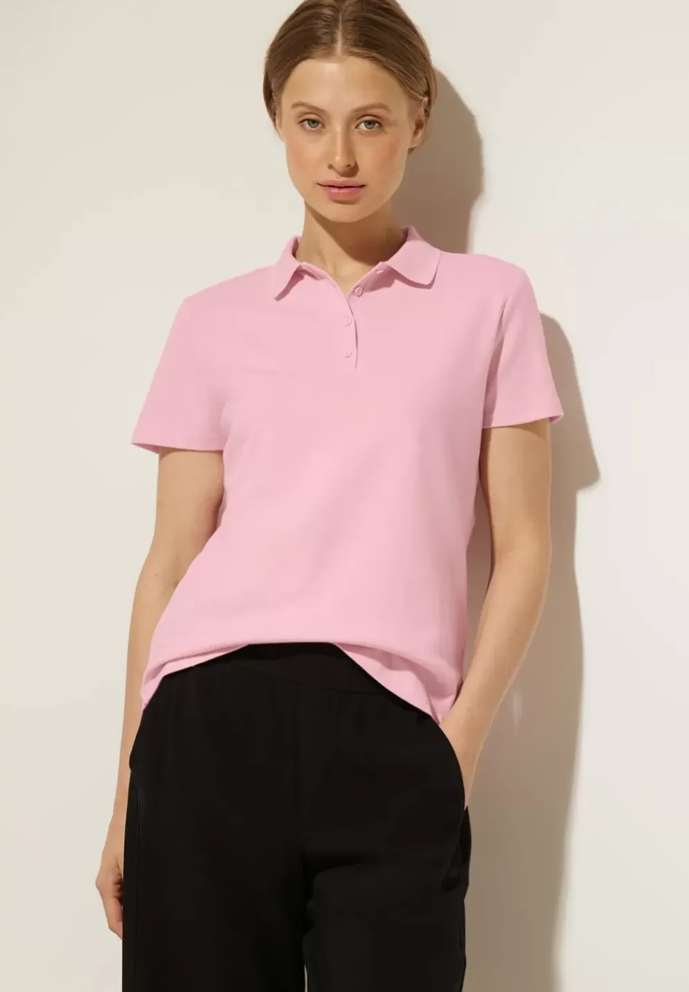 Unifarbenes Poloshirt