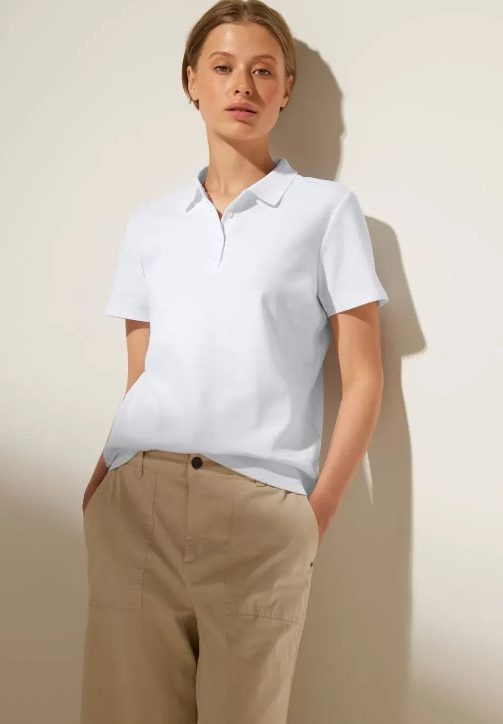 Unifarbenes Poloshirt