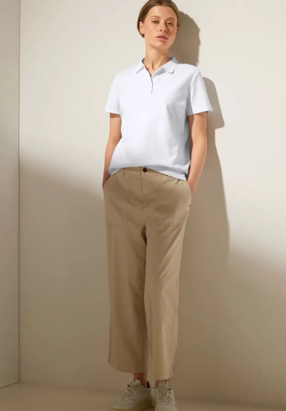 Unifarbenes Poloshirt