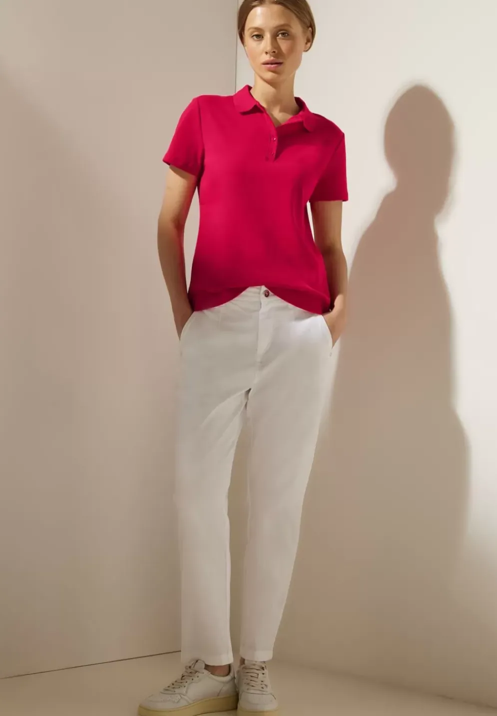 Unifarbenes Poloshirt