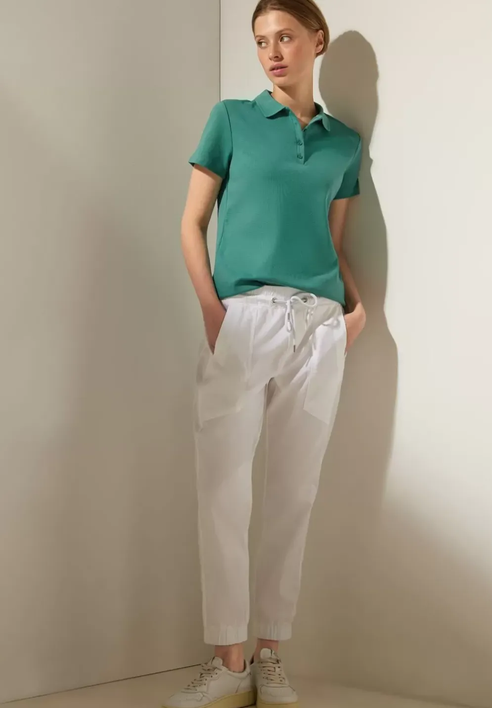 Unifarbenes Poloshirt