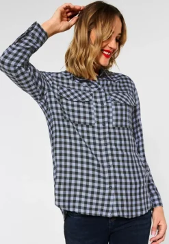Vichy Bluse Mit Brusttaschen