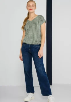 Viskose Bluse Mit Muster