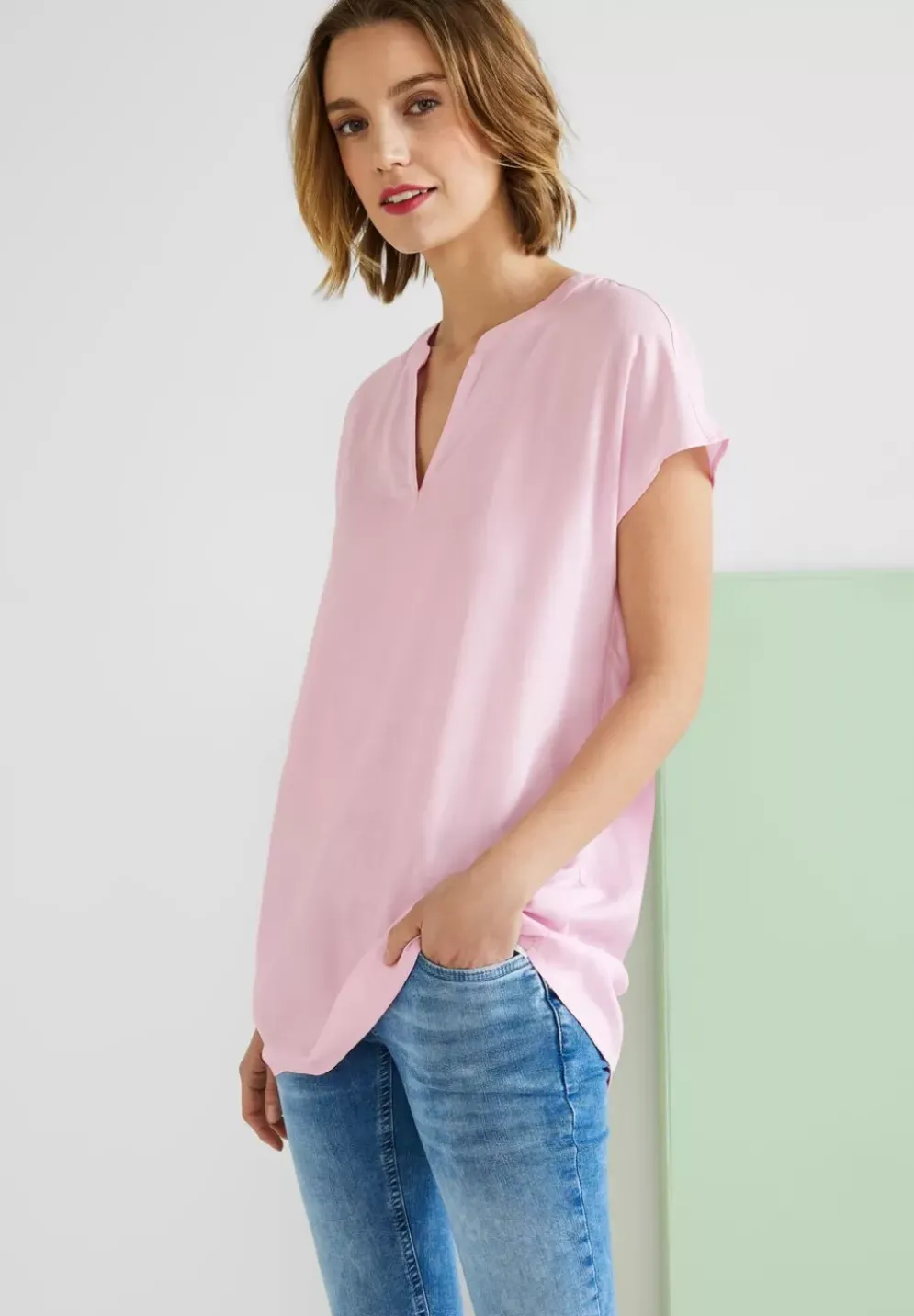 Viskose Long Blusenshirt