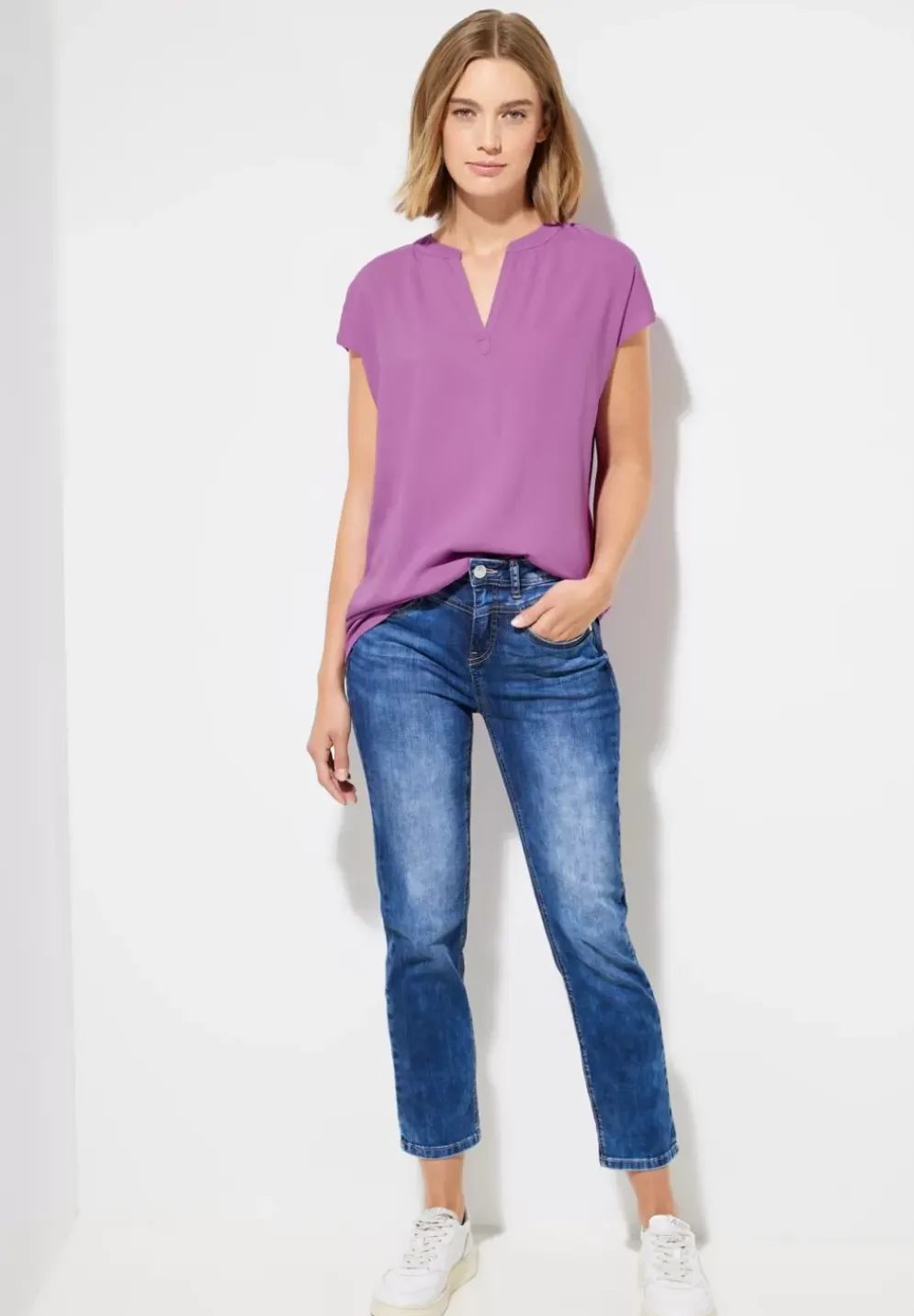 Viskose Long Blusenshirt