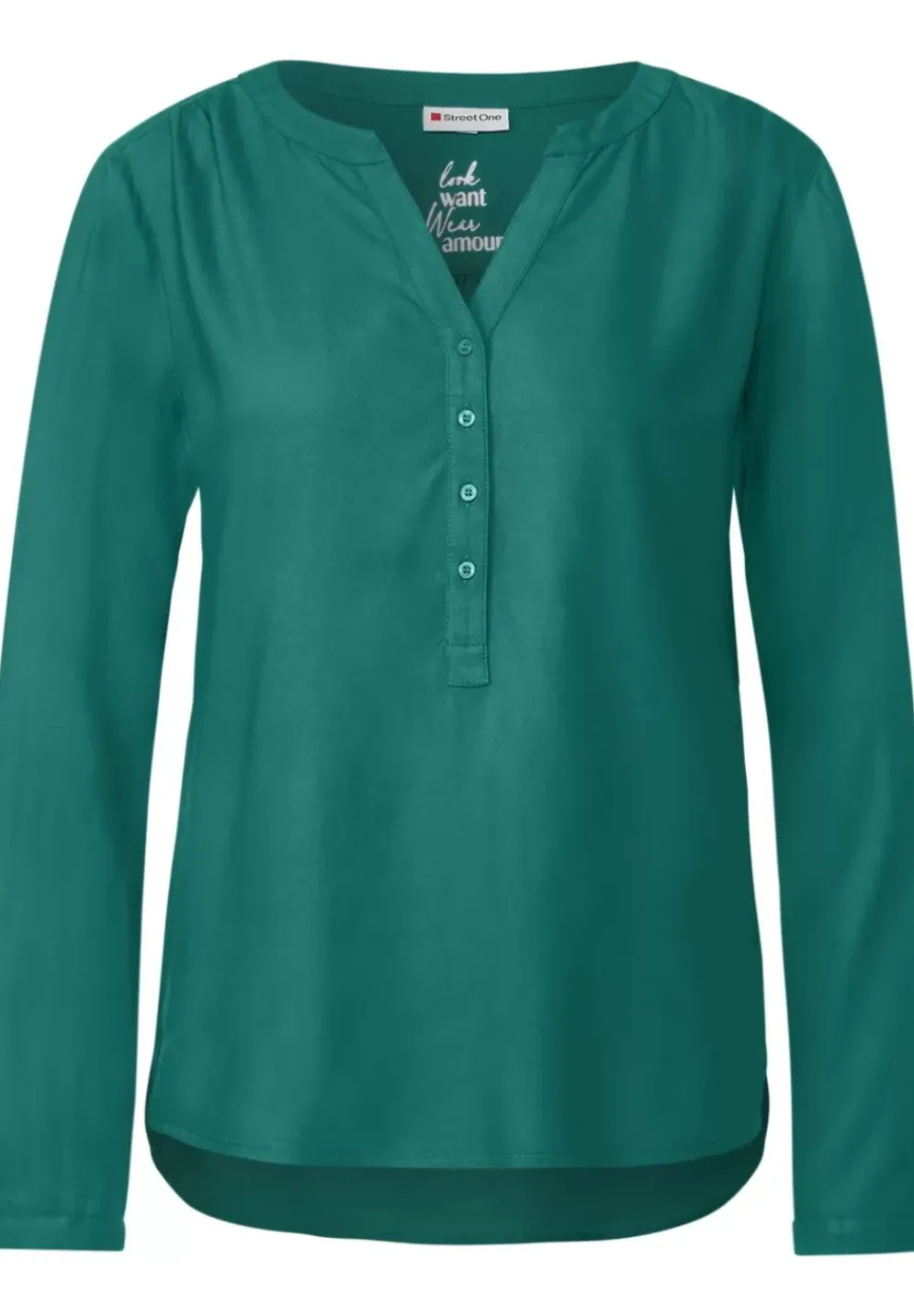 Viskosebluse In Unifarbe