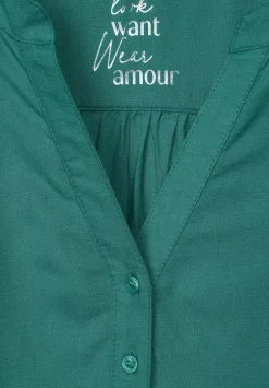 Viskosebluse In Unifarbe