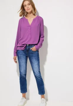 Viskosebluse In Unifarbe