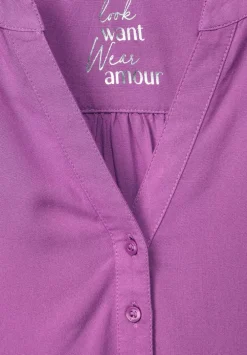 Viskosebluse In Unifarbe