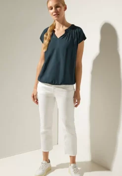 Viskosebluse Mit Elastiksaum