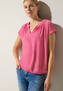 Viskosebluse Mit Elastiksaum
