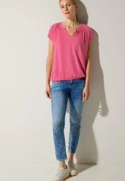 Viskosebluse Mit Elastiksaum