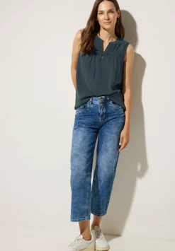 Viskosebluse Mit Hakeldetail
