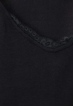 V-Neck Shirt Mit Spitze