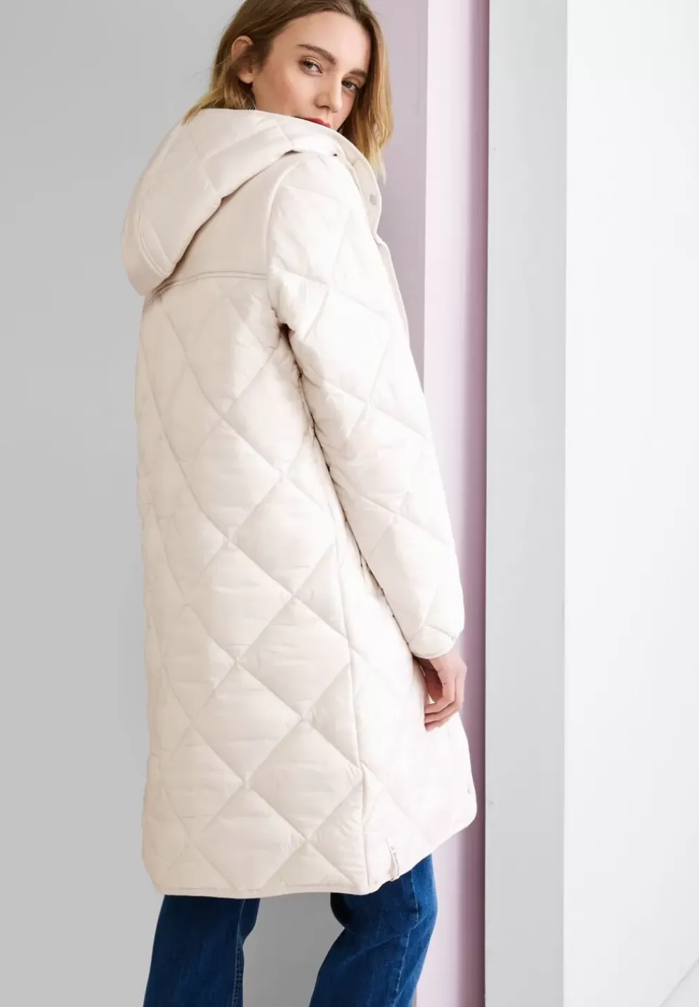 Voluminose Stepp-Longjacke