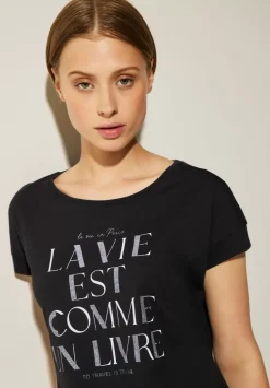 Wording Partprint Shirt