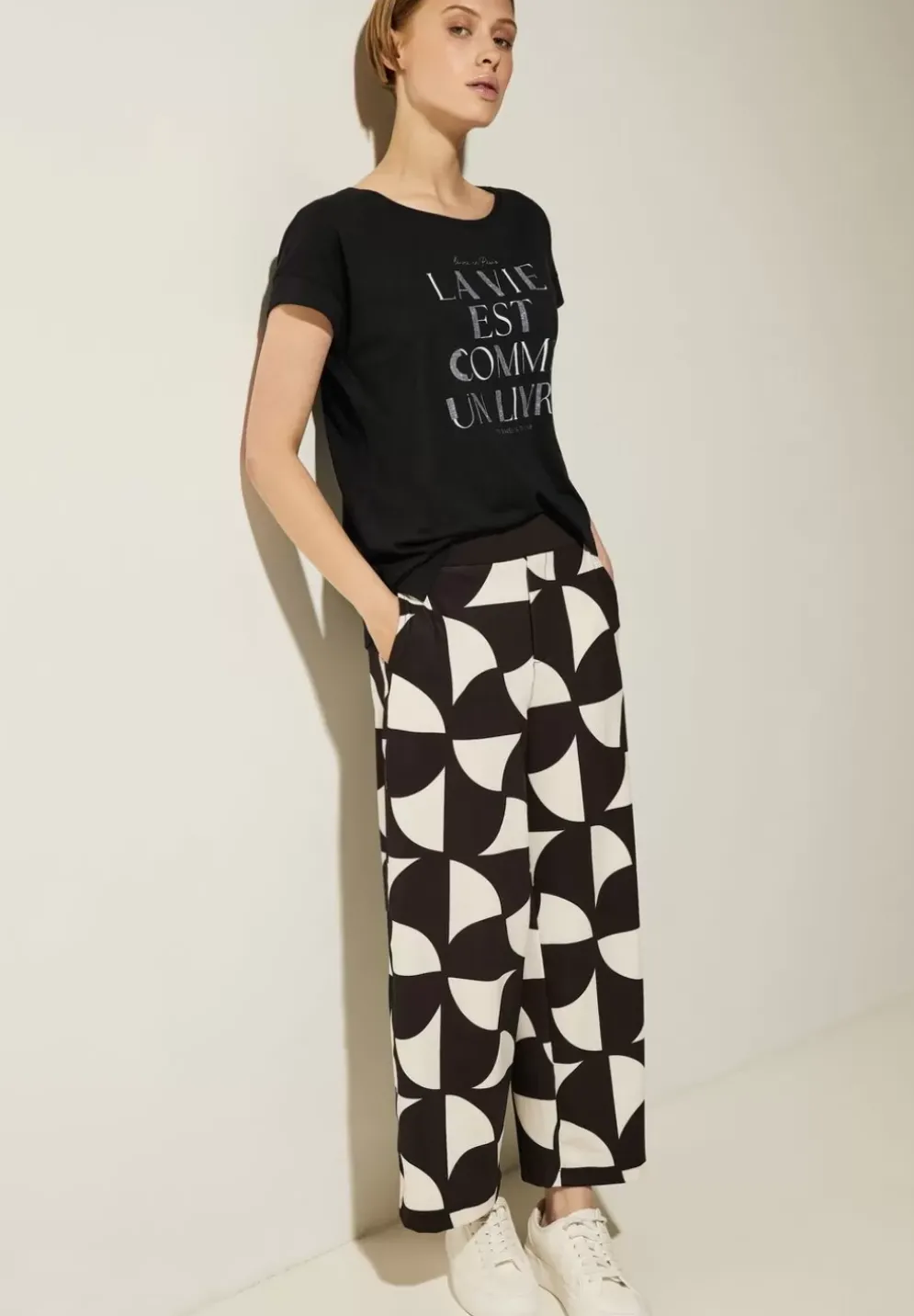Wording Partprint Shirt