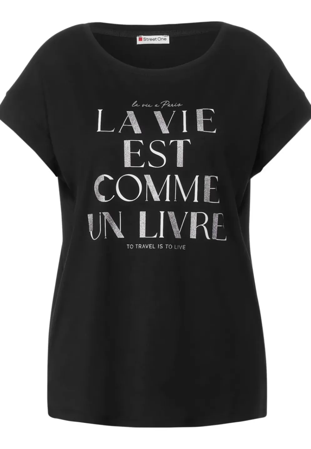 Wording Partprint Shirt