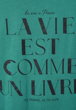 Wording Partprint Shirt