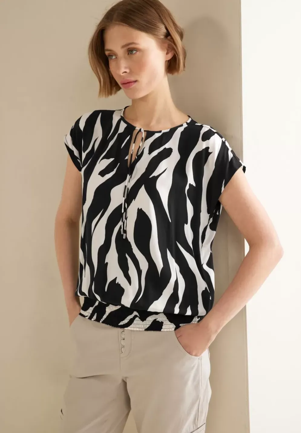 Zebraprint Blusenshirt