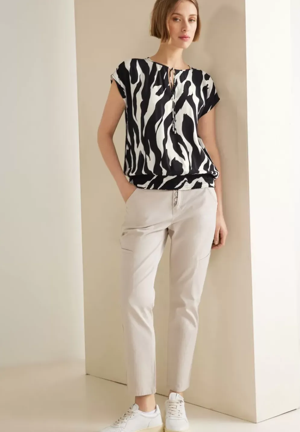 Zebraprint Blusenshirt