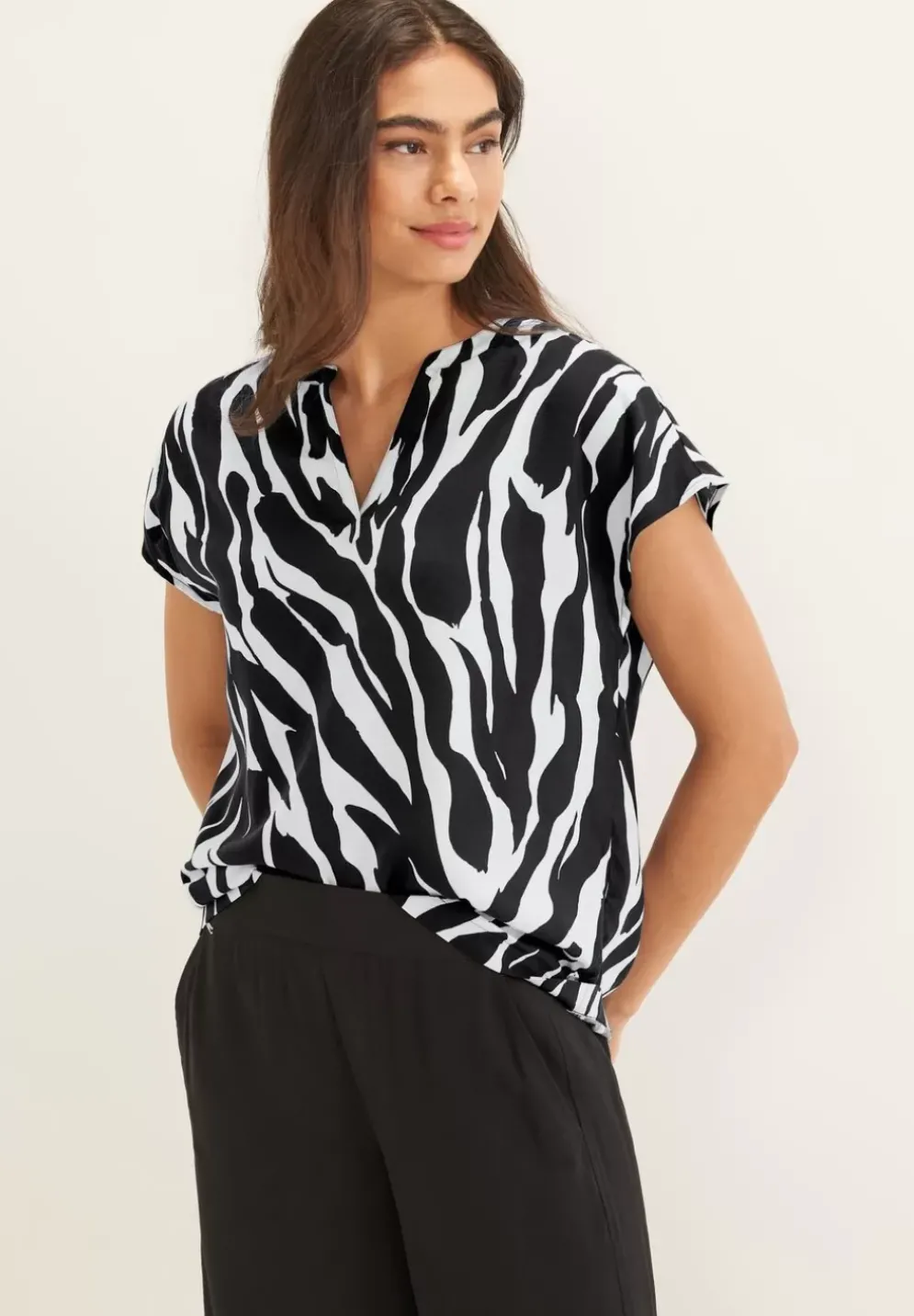 Zebraprint Blusenshirt