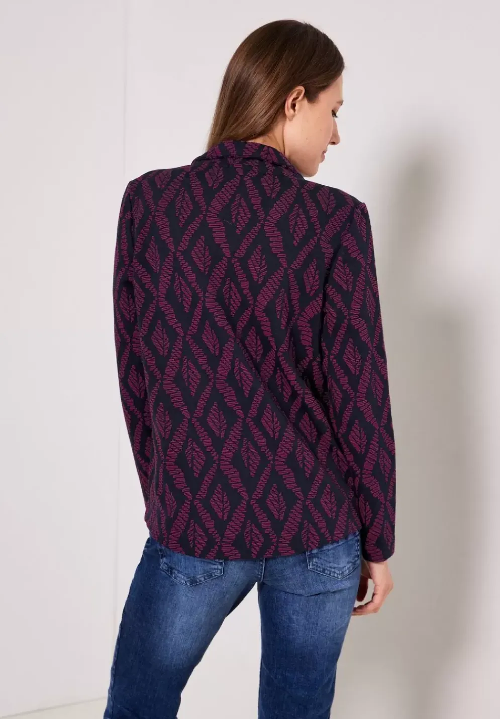 Zweifarbige Shirtjacke